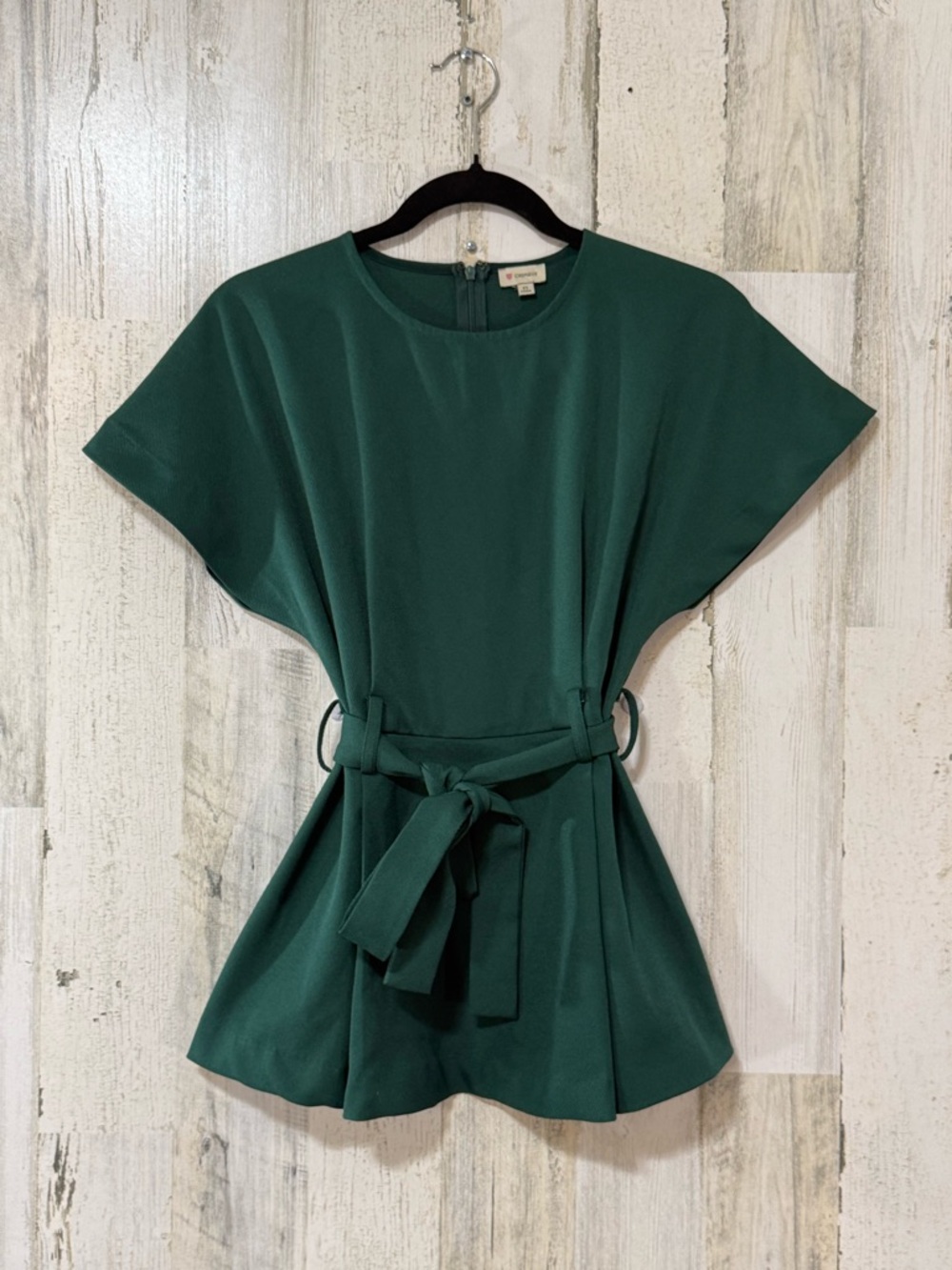 Daniel Cremieux Emerald Green Short-Sleeve Belted Tunic